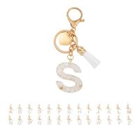 CBHTMY Llaveros Letras Corazón Blanco, Regalo Original para Novia,Llaveros Personalizados con Iniciales para, Porta Llaves Romántico para Mochila y Coche (S)