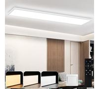 CBJKTX Panel de luz ajustable de la lámpara de techo LED zflat con control | remoto Sala de estar 100x25cm de cocina 42w de la Sala de estar moderna lámpara de oficina blanca pasillo del dormitorio