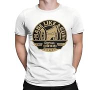 CBKSARTT Men-Royal-Enfields-Motorcycle-T-Shirts-Made-Like-A-Gun-100% Cotton-Clothes-Amazing