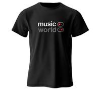 CBKSARTT Men's Music World Printed T-Shirt 100% Cotton Oversized Funny Graphic Tees for Men Women Tops