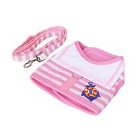 CBLdF Chubasquero Perro Ropa para Perros De Mascota Set De Correa Suave para Teddy Pomeranian Chihuahua Perros Suministros De Collar-Pi-L