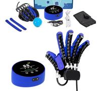 CBPTTM Guantes Robot de Rehabilitación - Entrenamiento Manual, Protector y Soporte para Enderezar Dedos, Exoesqueleto para Rigidez Articular B Right L