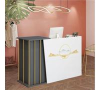 CBPTTM Mostrador de recepción con cajones y armarios con Cerradura, Mueble de recepción para Tiendas, oficinas, Salas de Estar y áreas de atención al Cliente C 140cm