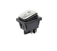CBQZCHWDKT 1 unidad KCD4 verde ON-OFF 12V Acero inoxidable DPST con interruptor impermeable ligero de alta potencia y alta corriente balancín de 4 pies