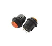 CBQZCHWDKT 1pc 16MM PB-1605BD yellow self-reset push-button switch with 3V light round head