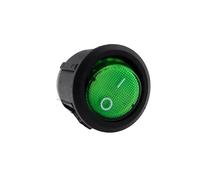CBQZCHWDKT 1pcs 20mm KCD1 10A 12V Green Light Power Switch Car Button Lights ON/OFF 3pin Round Rocker Switch