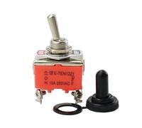 CBQZCHWDKT 1PCS E-TEN1221 15A 250VAC 4PIN ON-Off Toggle Switch Rocker Switch The Power Switch Switch Orange(E-TEN1221 with Cap)