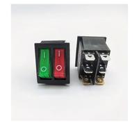 CBQZCHWDKT 1PCS KCD8 6PIN Red and green 16A 250V 20A 125V Double Light Switch Rocker Switch ON-OFF KCD6