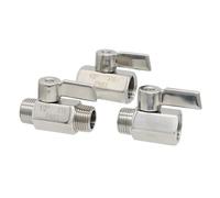 CBQZCHWDKT 316 Stainless Steel Ball Valve Inner and Outer Wire Miniature Pressure Valve Water Pipe Thread Switch DN15(1/2")