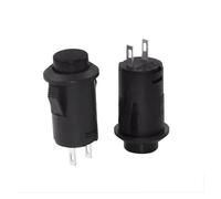 CBQZCHWDKT 5pc DS-425A-K Touch circular button self-locking switch with cassette black 1.5A125V