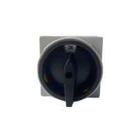 CBQZCHWDKT 690V 20A Padlock Rotary Cam Switch with Big Plate Off-ON 2 Position 4 Poles 8 Terminals Main Selector Emergency Stop LW26-20/2GS(Grey Panel)