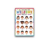 CBQZCHWDKT All Feelings Are Welcome Here Poster - Emotions Chart for Classroom Decor, Social Emotional Learning SEL Wall-Art for Preschool Elementary(Unframed,16x24inch(40x60cm))