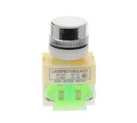 CBQZCHWDKT Emergency Stop Switch 1pcs LAY37 Y090 22mm DPST 1NO 1NC Momentary Push Button switches 4 Screws 10A 660V PowerRed Green Blue Yellow White Black(4)