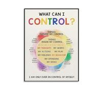 CBQZCHWDKT Feeling Wheel Poster Mental Health Emotion Chart Educational Canvas Wall-Art for Office(Unframed,16x24inch(40x60cm))