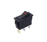 CBQZCHWDKT Interruptor basculante rojo KCD3 de 3 pines, encendido y apagado, con enclavamiento, 16 A, 250 V CA y LED de punto.