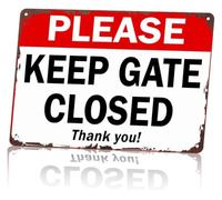 CBQZCHWDKT Keep Gate Shut Sign Vintage Wall-Art For Ranch Entrance 8x12 Inch