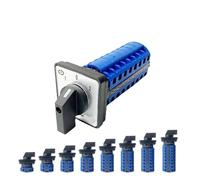 CBQZCHWDKT LW26-20 YMW26 Series Silver 1-8 Poles 20A 690V Control Power Rotary Selector Changeover Cam Switch LW28-20(20A-102,3P-12 Terminals)