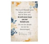 CBQZCHWDKT Modern Farmhouse Bible Verse Canvas - The Lord Himself Goes Before You Deuteronomy 31:8, Botanical Print for Living Room, Kitchen or Bathroom(Framed,12x18inch(30x45cm))