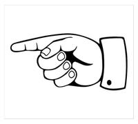 CBQZCHWDKT Retro Left Arrow Hand Gesture Guide Metal Tin Sign 12x8 Inch | Matte coated hides scratches from hooks or nails