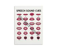 CBQZCHWDKT SLP and Speech Chart Articulation Sound Cues Educational Metal Sign for Office Classroom Decor 8 X 12 in