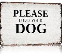 CBQZCHWDKT Vintage Funny Sign Metal Tin Pick Up After Your Pet Humor for Garden Gate or Entrance 8 X 12 in