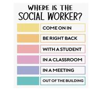 CBQZCHWDKT Welcome & Support Poster - Farmhouse Chic Wall Art for Office or School, Social Worker Themed Decor, Appreciation Gift for Educators & Helpers(Unframed,12x18inch(30x45cm))