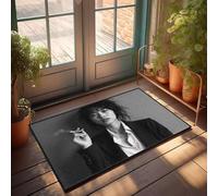 CBRT Decoración de entrada delantera, una persona elegante con atuendo formal sosteniendo un cigarrillo iluminado, tapete grande para puerta delantera, juego de alfombras de baño para interiores (40 x