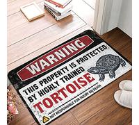 CBRT Home Decor Men Warning This Property Is Protected By A Highly Trained Tortoise Rug Man Cabe Decor Outdoor Mats For Front And Back Doo (40 x 60 cm)