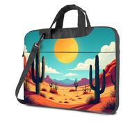 CBRT Mochila para laptop, paisaje del desierto con cactus bajo un sol brillante, bolsa para laptop de 14 fundas para laptop, mochila de viaje para laptop, color, 26x36cm