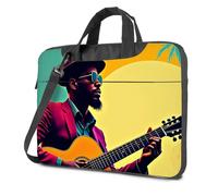 CBRT Mochila para portátil con texto en inglés "A Man In A Hat Playing An Acoustic Guitar Laptop Bag 14 Laptop Sleeve Travel Laptop Backpack Travel Laptop Backpack, color, 29x38cm