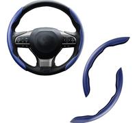 CBRWBKWHI Funda Volante Coche, para Ford Tourneo Courier I MPV 2014-2025 2026 Segmentada de Fibra Carbono Premium Protector Deportivo Antideslizante Accesorios Interior,Blue
