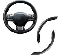 CBRWBKWHI Funda Volante Coche, para Toyota Corolla Cross Hybrid 2023 2024 2025 2026 Segmentada de Fibra Carbono Premium Protector Deportivo Antideslizante Accesorios Interior,Black