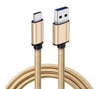 CBUS Cable USB a USB-C de Carga Rápida 2m Trenzado Compatible con iPhone 17/16/16e/15/Pro/Max/Plus, iPad 11/10, iPad Pro/Air/mini A17 Pro (Beige Dorado)