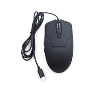 CBUS Ratón USB C con cable, mouse de computadora silencioso de 6 botones, 4 velocidades DPI, ergonómico, retroiluminación LED, compatible con Mac, Chromebook, HP, DELL XPS, ASUS, Surface, mouse
