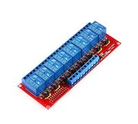 CC 12V 8-Canales Placa de Módulo de Relé, Placa de Módulo de Relé de Disparo Alto y Bajo Nivel Doble con Indicador de Tracción