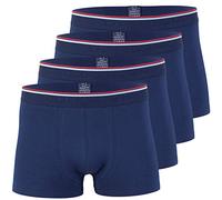 CC Clark Crown - Calzoncillos tipo bóxer para hombre (pack de 4 unidades), estilo retro, algodón suave, tallas M-XXL 4 unidades de color azul marino. XL