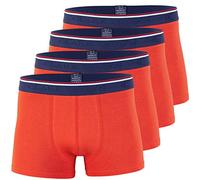 CC Clark Crown - Calzoncillos tipo bóxer para hombre (pack de 4 unidades), estilo retro, algodón suave, tallas M-XXL 4 unidades Cherry Tomato. XL