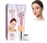 CC Cream para Todo Tipo de Piel, Crema Tintada Antirrojeces, Corrector Maquillaje Hidratante Brillo Pigmento Base Líquida, Uniforme Base de Maquillaje de tono de Piel BB, Color Natural