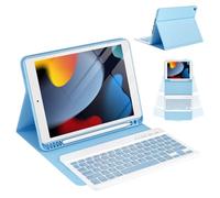 CC Store Teclado para iPad 10.2 9th 2021/8th 2020/10.2 7th 2019/10.5 Air 3/10.5 Pro, Carcasa Teclado Inalámbrico Bluetooth Francés & Abnehmbare Magnetische Tastatur