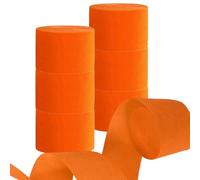 CC wonderland zone 12 rollos de cinta crepé, color naranja, serpentinas de papel crepé, decoración para fiestas, 4,5 cm x 25 m