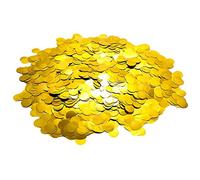CC wonderland zone Confeti redondo dorado (100 g, diámetro de 1,5 cm), color dorado metálico para decoración de fiestas, bodas