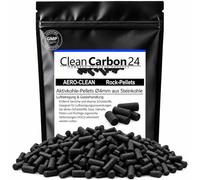 CC24 AERO-CLEAN pellets de carbón activo Ø4mm, 2,5L | 1,25Kg | Pellets desempolvados para setups de impresión 3D, taller, ventilación, campana & cajas filtrantes
