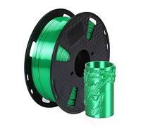 CC3D Filamento PLA de seda jade verde, 1,75 mm, 1 kg, filamento para impresora 3D, material de impresión FDM, material de impresión brillante metálico, dorado, plata, cobre, filamento PLA de seda