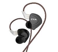CCA C10 IEMs 4B 1DD Hybrid Driver HiFi Monitores in-Ear Auriculares con aleación Frontal Desmontable empotrable 0.75 mm 2 Pines OFC Cable Auriculares para músicos (Negro Mate, sin micrófono)
