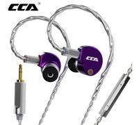 CCA Phoenix-auriculares con Cable, unidad dinámica, diafragma LCP, música, con Cable desmontable, reducción de ruido, para videojuegos Purple Type-C MIC