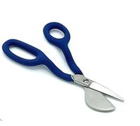 CCA Tijeras de corte de pelo de pato para siesta de 7 pulgadas, para diestros con asas moldeadas de goma azul