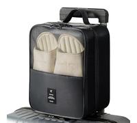 CCAIPU 2 Bolsas para Zapatos de Viaje, Impermeables y Resistentes al Polvo, Bolsas para Maletas, Accesorios de Viaje, Esenciales de Viaje para Mujeres y Hombres (C-Negro)