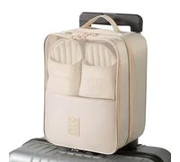 CCAIPU 2 Bolsas para Zapatos de Viaje, Impermeables y Resistentes al Polvo, Bolsas para Maletas, Accesorios de Viaje, Esenciales de Viaje para Mujeres y Hombres (C-Beige)