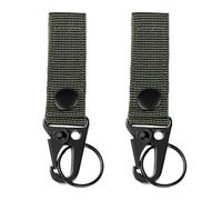 CCAIPU 4 Piezas Clip De CinturóN De, Hebilla De CinturóN, Llavero para MontañIsmo, Mochilero TáCtico, Senderismo, Actividades Al Aire Libre (Verde Militar)