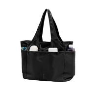 CCAIPU Bolsa de Asas para Mujeres, multi-bolsillo casual debe bolsa impermeable ligero bolsos tote de gran capacidad bolsas de asas para viajes yoga deporte diario (Negro)